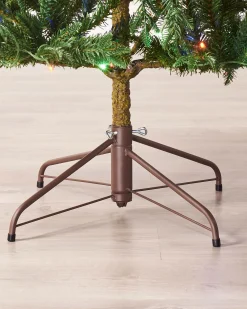 WeRChristmas Pre-Lit Mixed Pine Natural Bark Christmas Tree, 7 Ft^ Pre Lit Christmas Trees