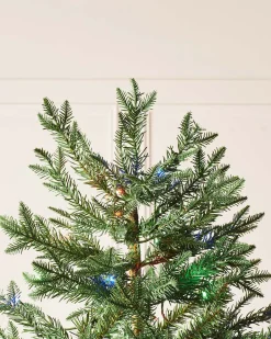 WeRChristmas Pre-Lit Mixed Pine Natural Bark Christmas Tree, 9 Ft^ Pre Lit Christmas Trees