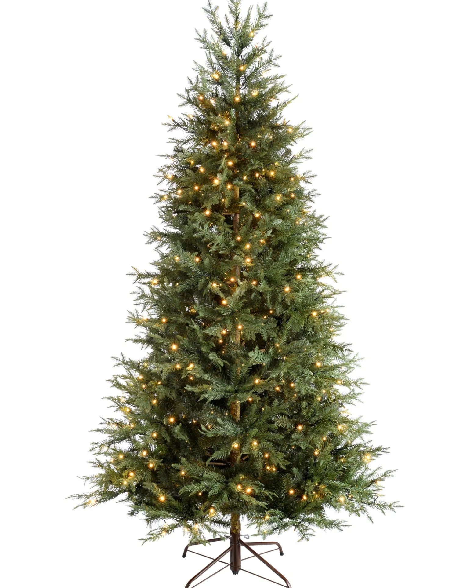 WeRChristmas Pre-Lit Mountain Pine Natural Bark Christmas Tree, 7 Ft^ Budget Christmas Trees|Pre Lit Christmas Trees