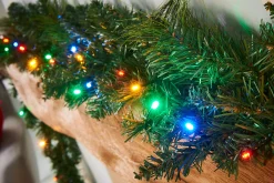 WeRChristmas Pre-Lit Multi-Coloured LEDs Garland, 9 Ft^ Decorated Garlands|Pre Lit Garlands