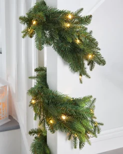 WeRChristmas Pre-Lit Multi-Function Douglas Fir Garland, 9 Ft^ Plain Garlands|Pre Lit Garlands