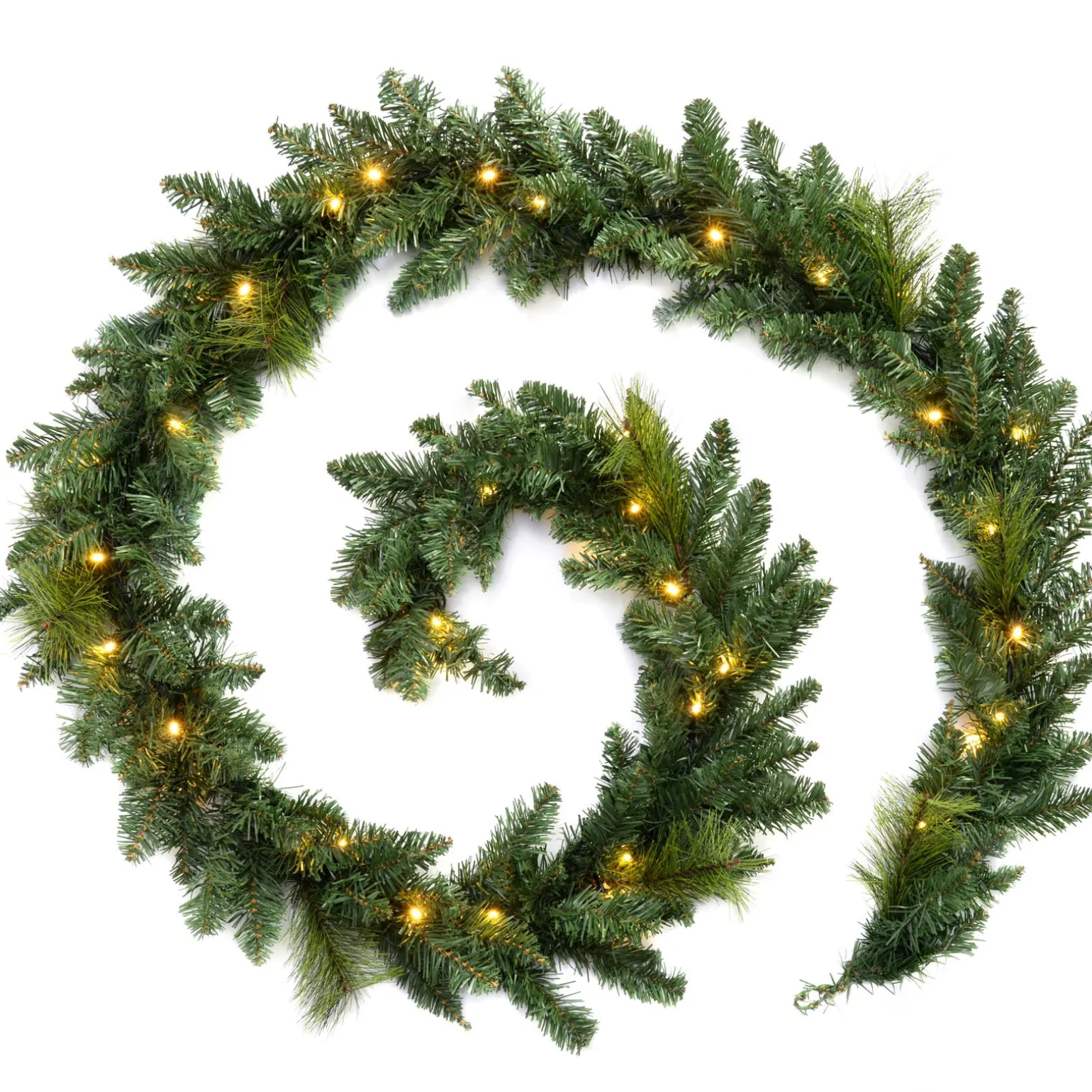 WeRChristmas Pre-Lit Multi-Function Garland, 9 Ft^ Pre Lit Garlands