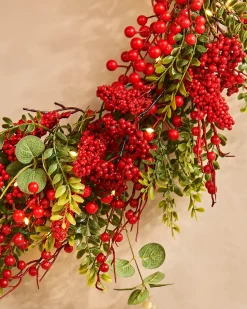 WeRChristmas Pre-Lit Red Berry Wreath, 76 Cm^ Decorated Wreaths|Pre Lit Wreaths