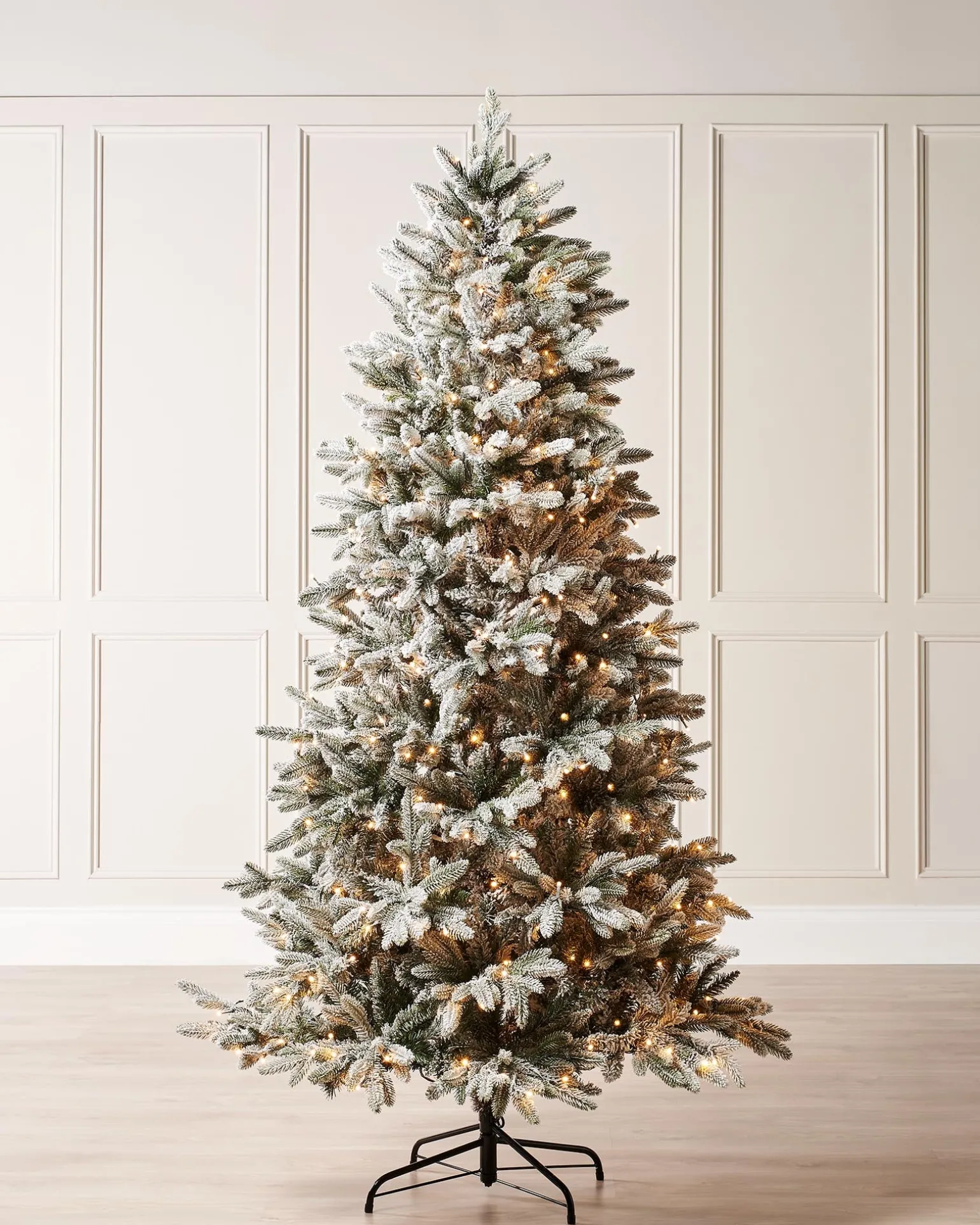 WeRChristmas Pre-Lit Slim Snow Flocked Christmas Tree, 5 Ft^ Budget Christmas Trees|Snow Flocked Christmas Trees