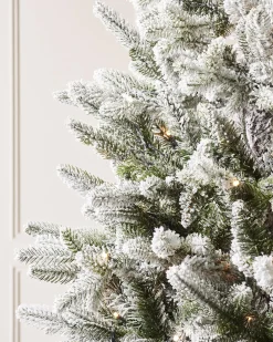 WeRChristmas Pre-Lit Slim Snow Flocked Christmas Tree, 6 Ft^ Snow Flocked Christmas Trees|Pre Lit Christmas Trees
