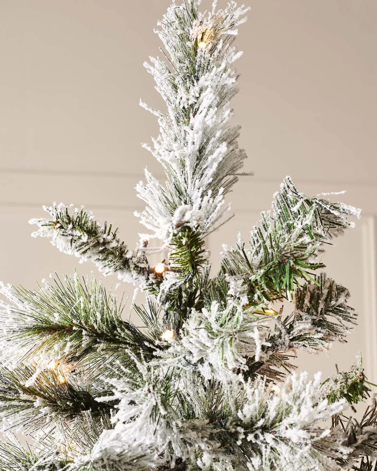 WeRChristmas Pre-Lit Slim Snow Flocked Spruce Christmas Tree, 9 Ft^ Premium Christmas Trees|Snow Flocked Christmas Trees
