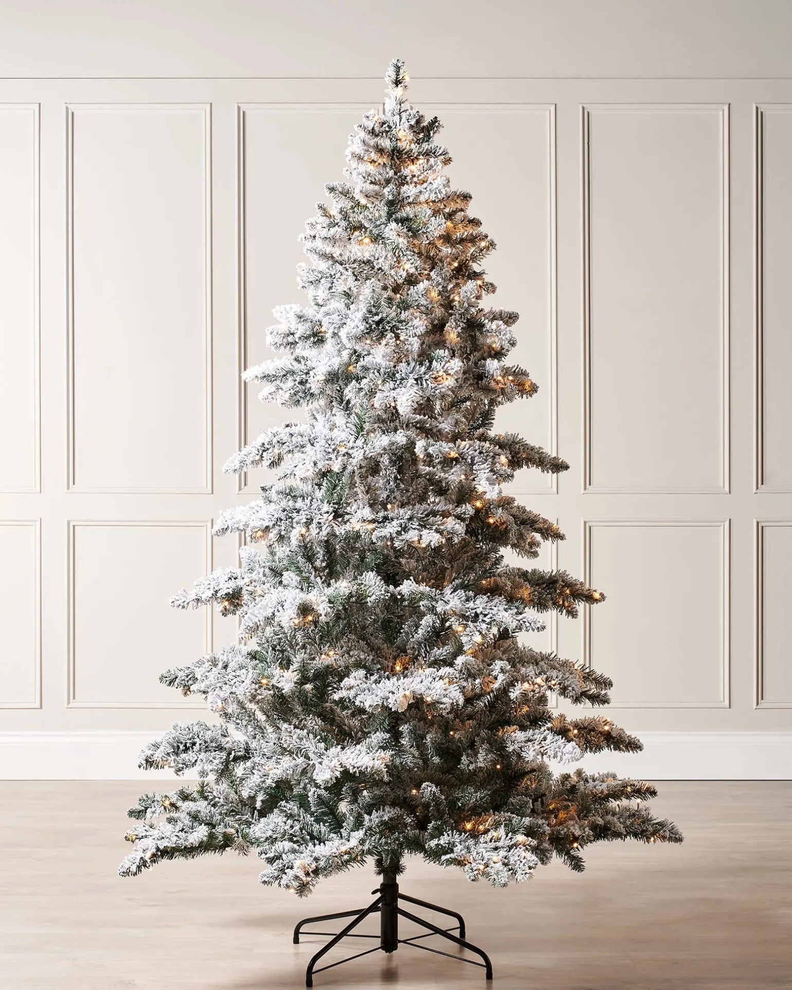 WeRChristmas Pre-Lit Snow Flocked Alpine Christmas Tree, 6 Ft^ Premium Christmas Trees|Snow Flocked Christmas Trees