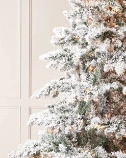 WeRChristmas Pre-Lit Snow Flocked Alpine Christmas Tree, 6 Ft^ Premium Christmas Trees|Snow Flocked Christmas Trees