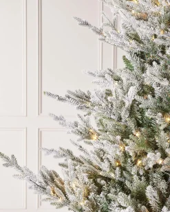 WeRChristmas Pre-Lit Snow Flocked Douglas Fir Christmas Tree, 7 Ft^ Premium Christmas Trees|Snow Flocked Christmas Trees