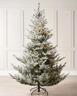 WeRChristmas Pre-Lit Snow Flocked Douglas Fir Christmas Tree, 8 Ft^ Premium Christmas Trees|Snow Flocked Christmas Trees