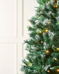 WeRChristmas Pre-Lit Snow Flocked Mixed Pine Christmas Tree, 6 Ft^ Budget Christmas Trees|Snow Flocked Christmas Trees