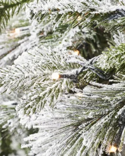 WeRChristmas Pre-Lit Snow Flocked Mixed Pine Christmas Tree, 6 Ft^ Snow Flocked Christmas Trees|Pre Lit Christmas Trees