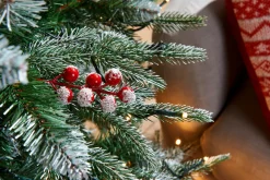WeRChristmas Pre-Lit Snow Flocked Norwegian Spruce Christmas Tree, 6 Ft^ Snow Flocked Christmas Trees|Pre Lit Christmas Trees