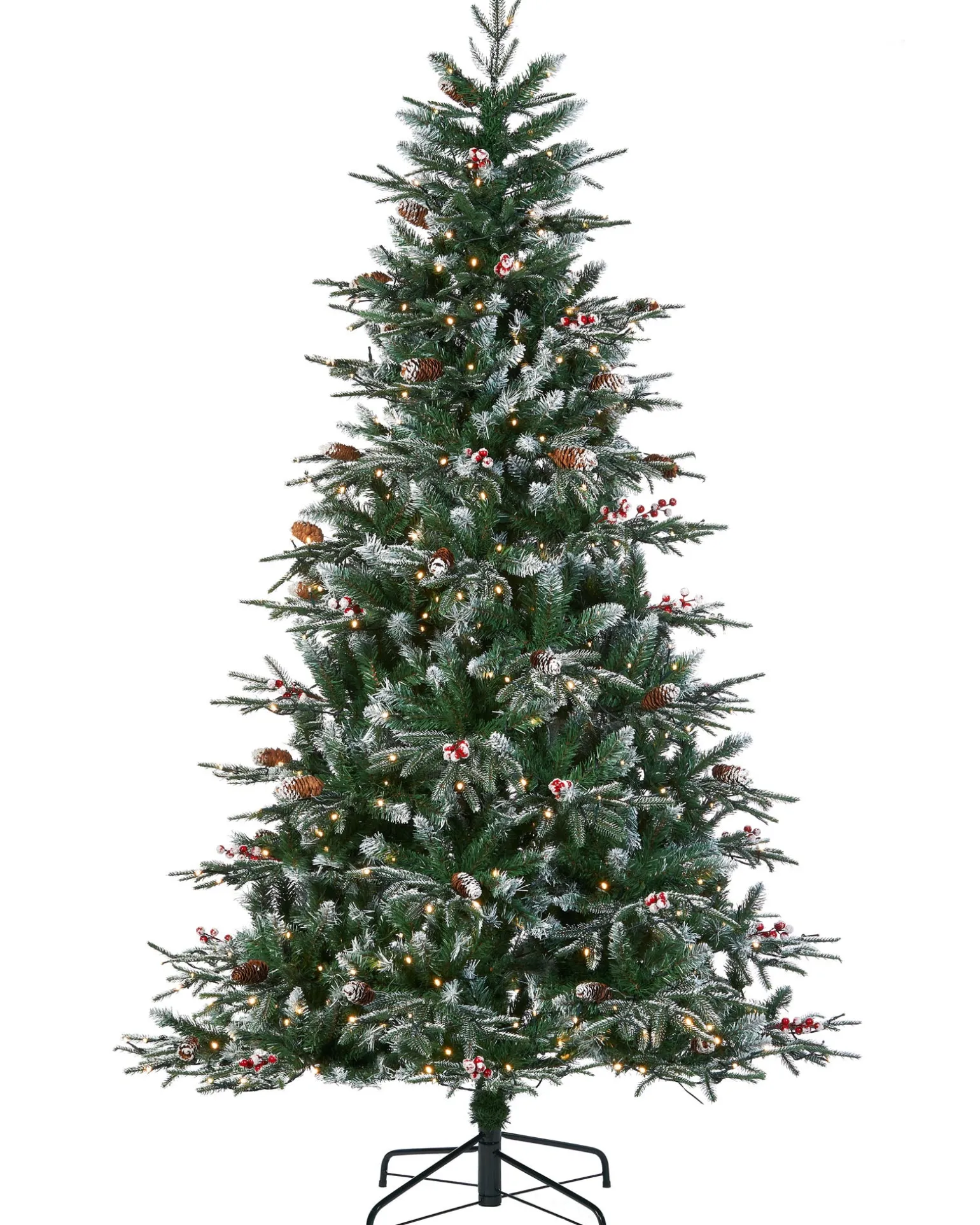 WeRChristmas Pre-Lit Snow Flocked Norwegian Spruce Christmas Tree, 7 Ft^ Snow Flocked Christmas Trees|Pre Lit Christmas Trees