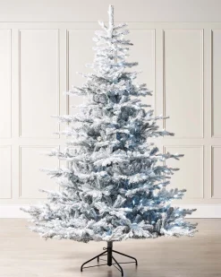WeRChristmas Pre-Lit Snow Flocked Spruce Christmas Tree, 6 Ft^ Snow Flocked Christmas Trees|Pre Lit Christmas Trees