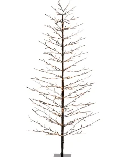 WeRChristmas Pre-Lit Snow Flocked Twig Tree, 5 Ft^ Tree Silhouettes