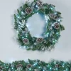 WeRChristmas Pre-Lit Snow Flocked Wreath, Pinecones, 60 Cm^ Decorated Wreaths