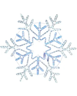 WeRChristmas Pre-Lit Snowflake Rope Light Silhouette, 90 Cm^ Festive Star, Snowflake & Sign Lights