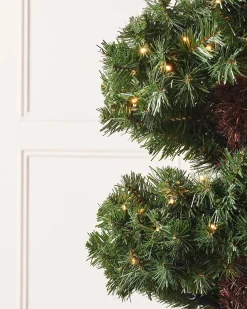 WeRChristmas Pre-Lit Spiral Potted Christmas Tree, 6 Ft^ Potted Christmas Trees|Pre Lit Christmas Trees