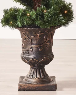 WeRChristmas Pre-Lit Spiral Potted Christmas Tree, 6 Ft^ Potted Christmas Trees|Pre Lit Christmas Trees