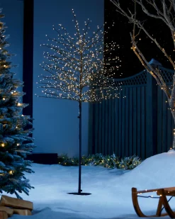 WeRChristmas Pre-Lit Twig Tree, 6 Ft^ Tree Silhouettes
