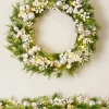 WeRChristmas Pre-Lit White Berry Mixed Tip Wreath, 76 Cm^ Decorated Wreaths|Pre Lit Wreaths