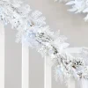 WeRChristmas Pre-Lit White Garland, 9 Ft^ Decorated Garlands|Pre Lit Garlands