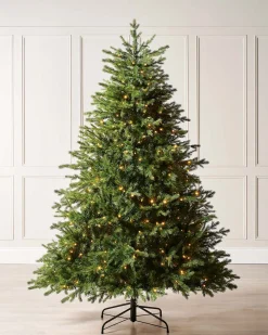 WeRChristmas Pre-Lit Windsor Fir Christmas Tree, Dual Warm White, 7 Ft^ Premium Christmas Trees|Pre Lit Christmas Trees