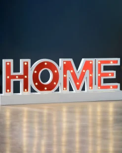 WeRChristmas Pre-Lit Wooden Home Sign, 38 Cm^ Table Decorations