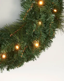 WeRChristmas Pre-Lit Wreath, 60 Cm^ Plain Wreaths|Pre Lit Wreaths
