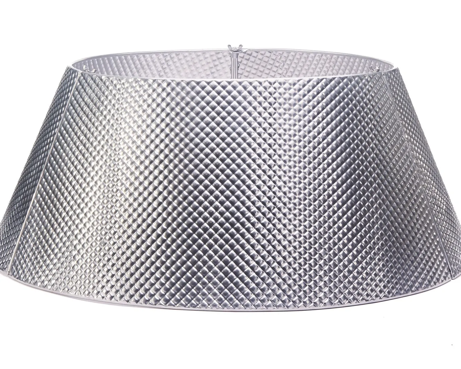 WeRChristmas Quilted Metal Tree Collar, Silver, 71 Cm^ Skirts & Collars