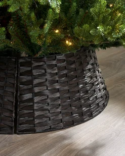 WeRChristmas Rattan Tree Collar, Dark Brown, 65 Cm^ Skirts & Collars