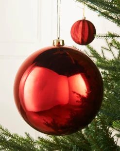 WeRChristmas Red Large Gloss Shatterproof Bauble, 20 Cm^ Oversized Baubles|Shatterproof Baubles