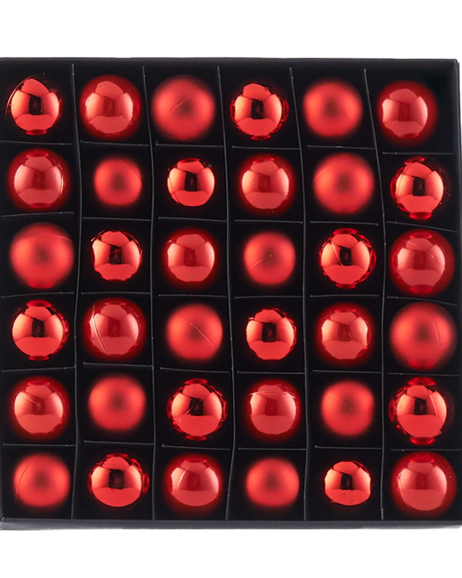 WeRChristmas Red Shatterproof Baubles, 36 Pack, 3 Cm^ Shatterproof Baubles