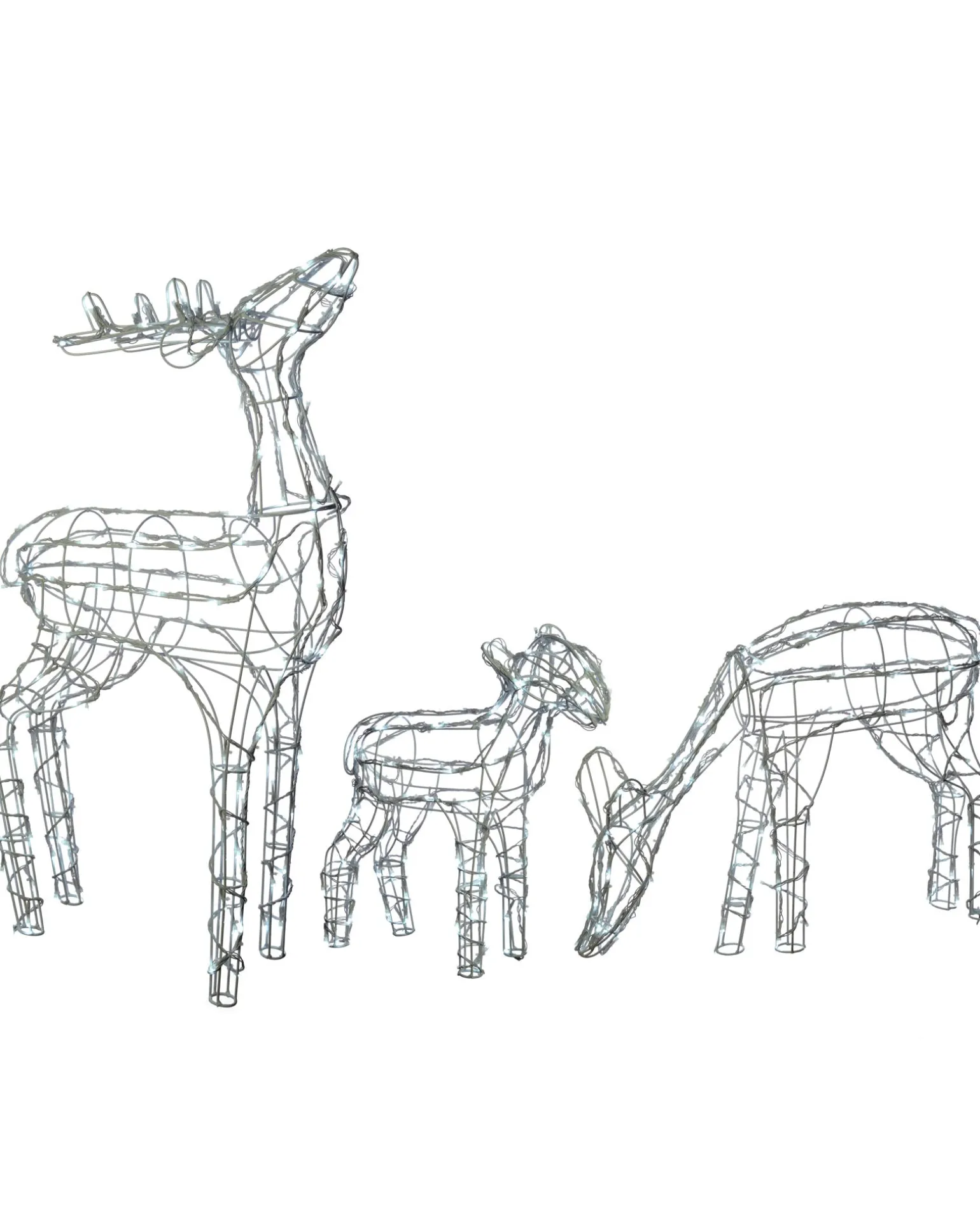 WeRChristmas Reindeer Family Silhouette, 77 Cm^ Outdoor Lighted Reindeer