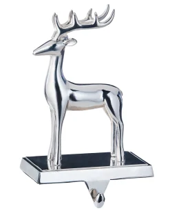 WeRChristmas Reindeer Stocking Holder, Silver, 20 Cm^ Novelty