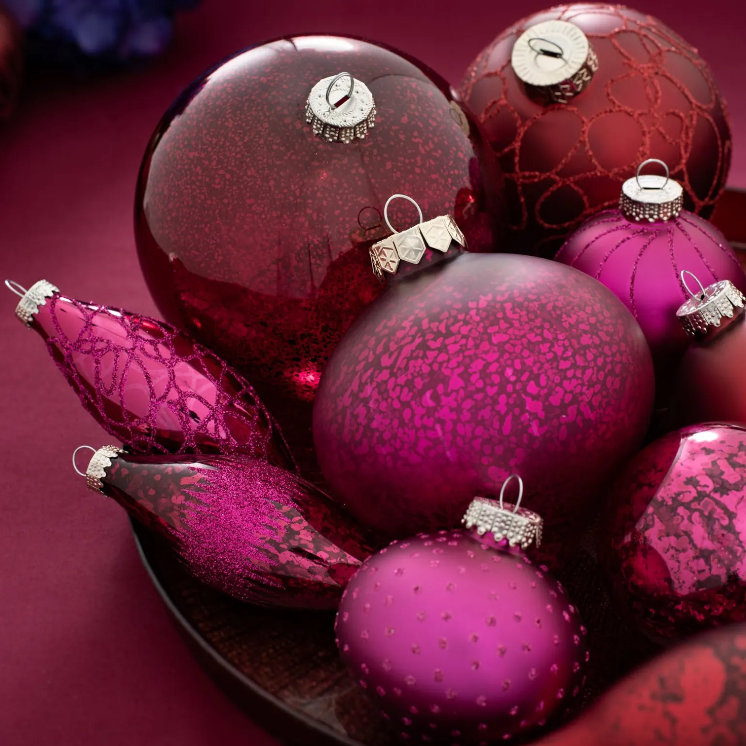 WeRChristmas Ruby Glass Baubles, 20 Pack^ Glass Baubles
