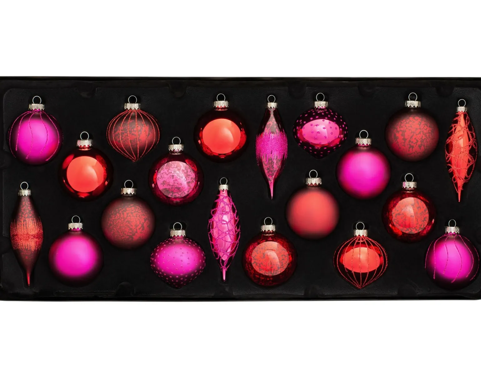 WeRChristmas Ruby Glass Baubles, 20 Pack^ Glass Baubles