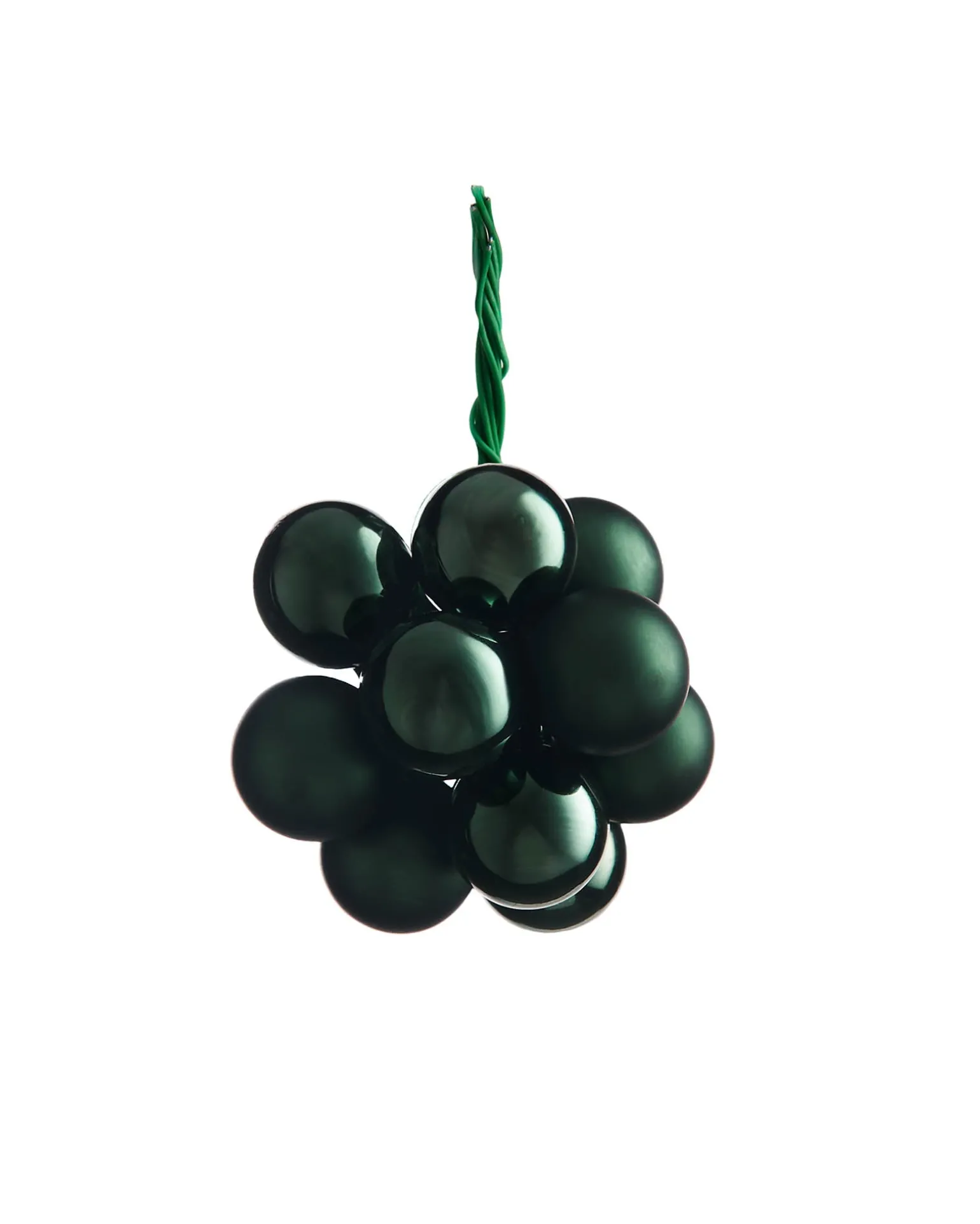 WeRChristmas Sage Green Glass Berry Cluster Baubles, 10 Pack^ Glass Baubles