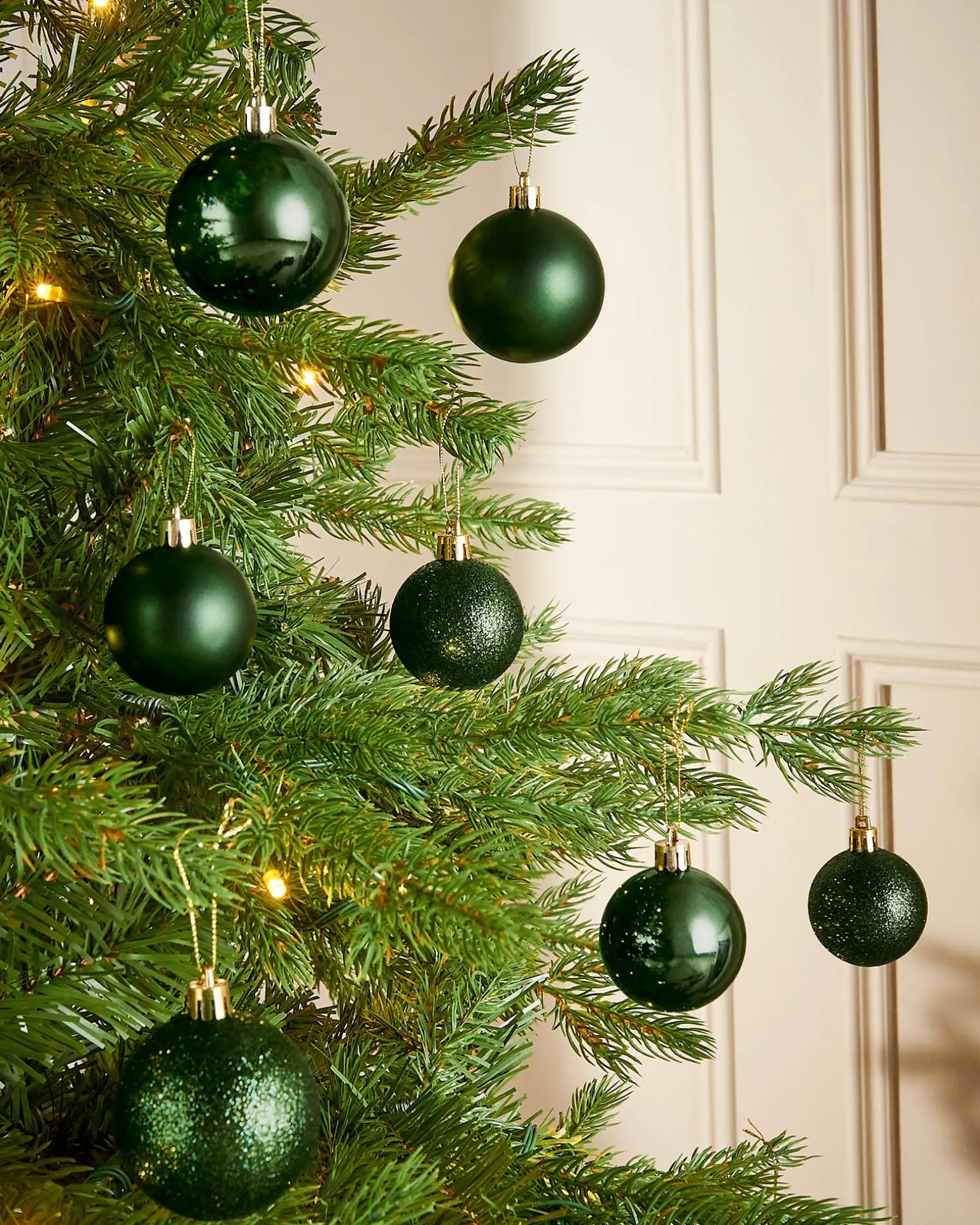 WeRChristmas Sage Green Shatterproof Bauble, 50 Pack^ Shatterproof Baubles
