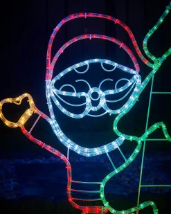 WeRChristmas Santa And Reindeer Rope Light Silhouette, 1.2 M^ Christmas Characters