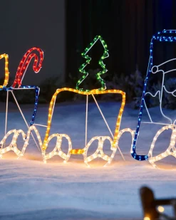 WeRChristmas Santa And Train Rope Light Silhouette, 200 Cm^ Christmas Characters
