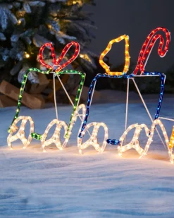 WeRChristmas Santa And Train Rope Light Silhouette, 200 Cm^ Christmas Characters