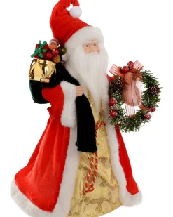 WeRChristmas Santa Christmas Tree Topper, Red/Gold, 40 Cm^ Tree Toppers