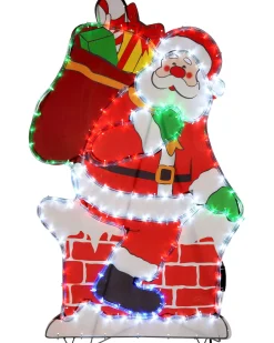 WeRChristmas Santa On Chimney Rope Light Silhouette, 95 Cm^ Christmas Characters