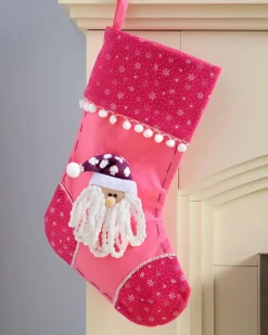 WeRChristmas Santa Stocking, Pink/Purple, 48 Cm^ Novelty