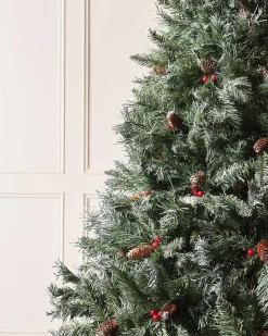 WeRChristmas Scandinavian Blue Spruce Christmas Tree, 6 Ft^ Snow Flocked Christmas Trees|Unlit Christmas Trees