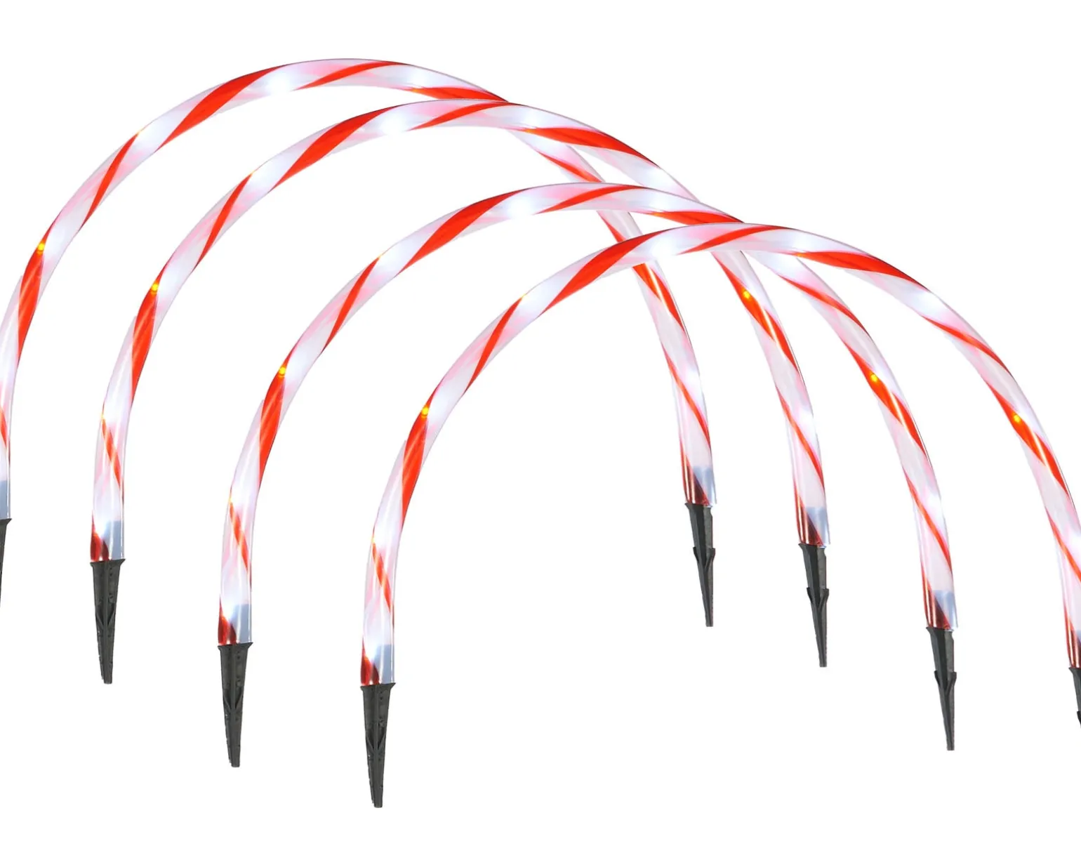 WeRChristmas Set Of 4 Candy Cane Arch Pathway Stake Lights, 50 Cm^ Pathway Lights