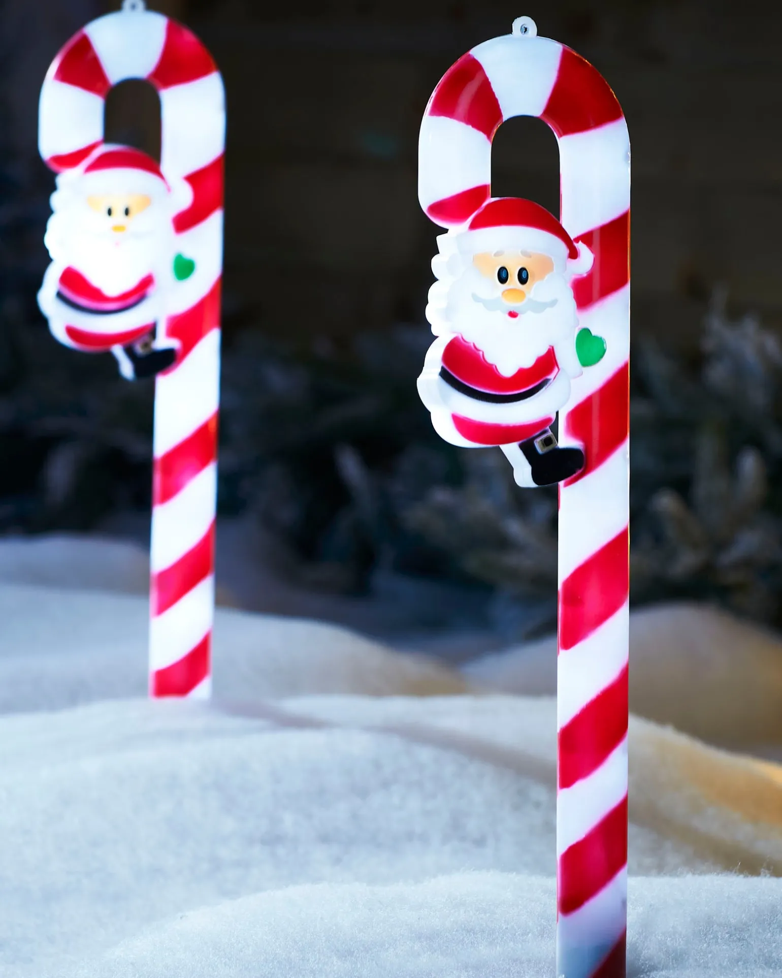 WeRChristmas Set Of 3 Candy Cane Pathway Stake Lights, 60 Cm^ Pathway Lights