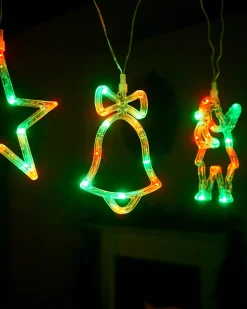 WeRChristmas Set Of 6 Characters Rope Light Silhouette, Green, 5 M^ Window Silhouettes|Christmas Characters